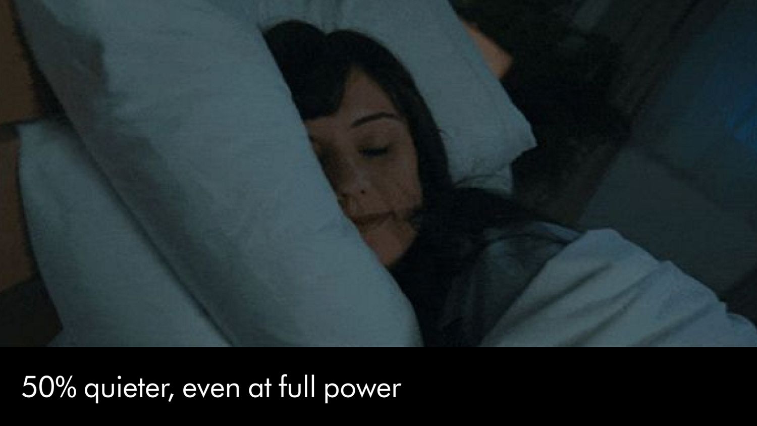 A person sleeping in a bed.